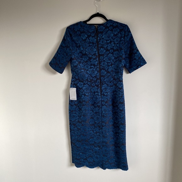 NWT Taylor Bonded Lace Scalloped Dress - Picture 3 of 8
